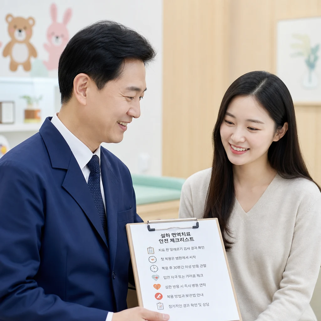 설하면역치료 중단 기준과 안전 관리 방안
